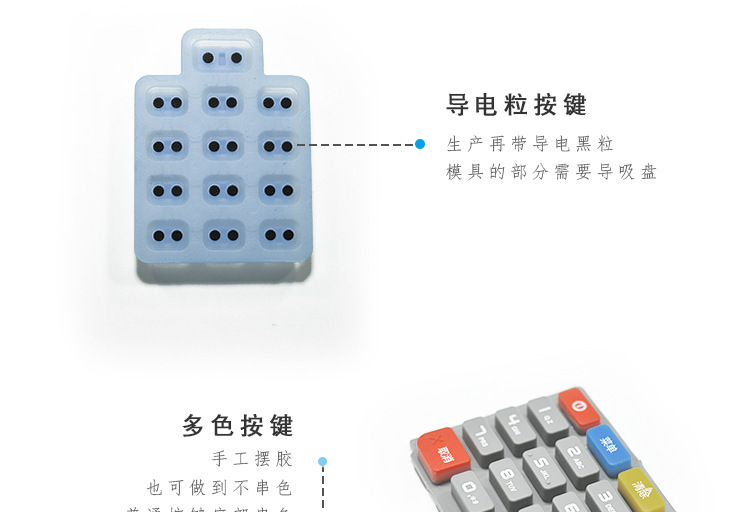 導電碳粒矽膠按鍵